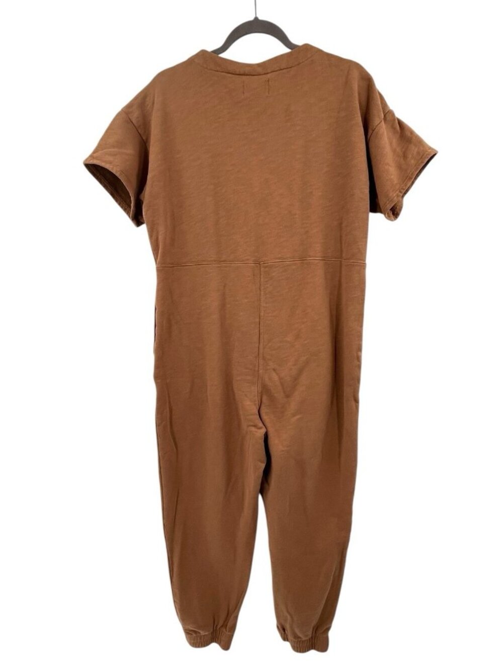 MADEWELL Women's Kraft Brown Short-Sleeve Coverall Jumpsuit Medium - Picture 6 of 6